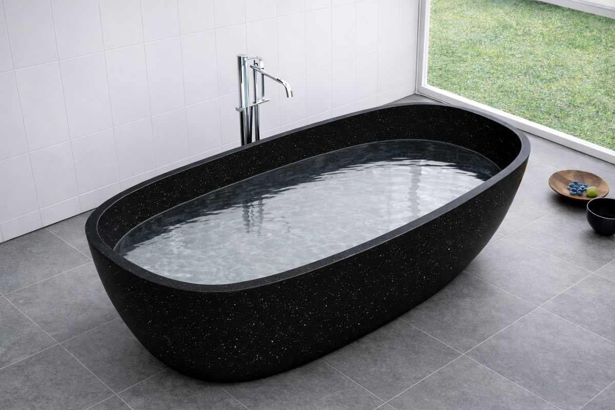Chelsea freestanding bath — tub lifestyle