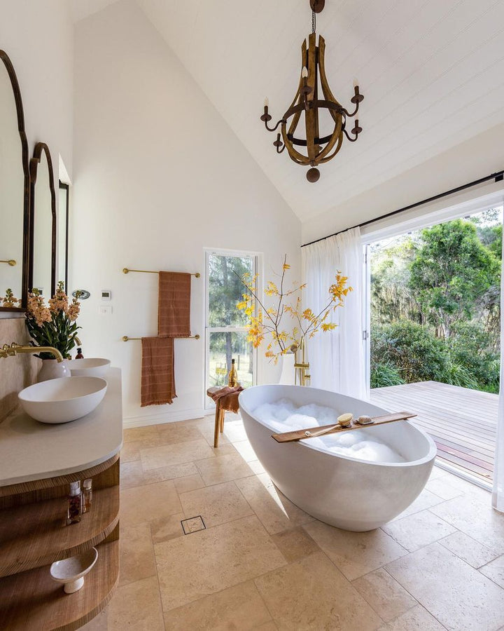 Coco freestanding bath — tub lifestyle