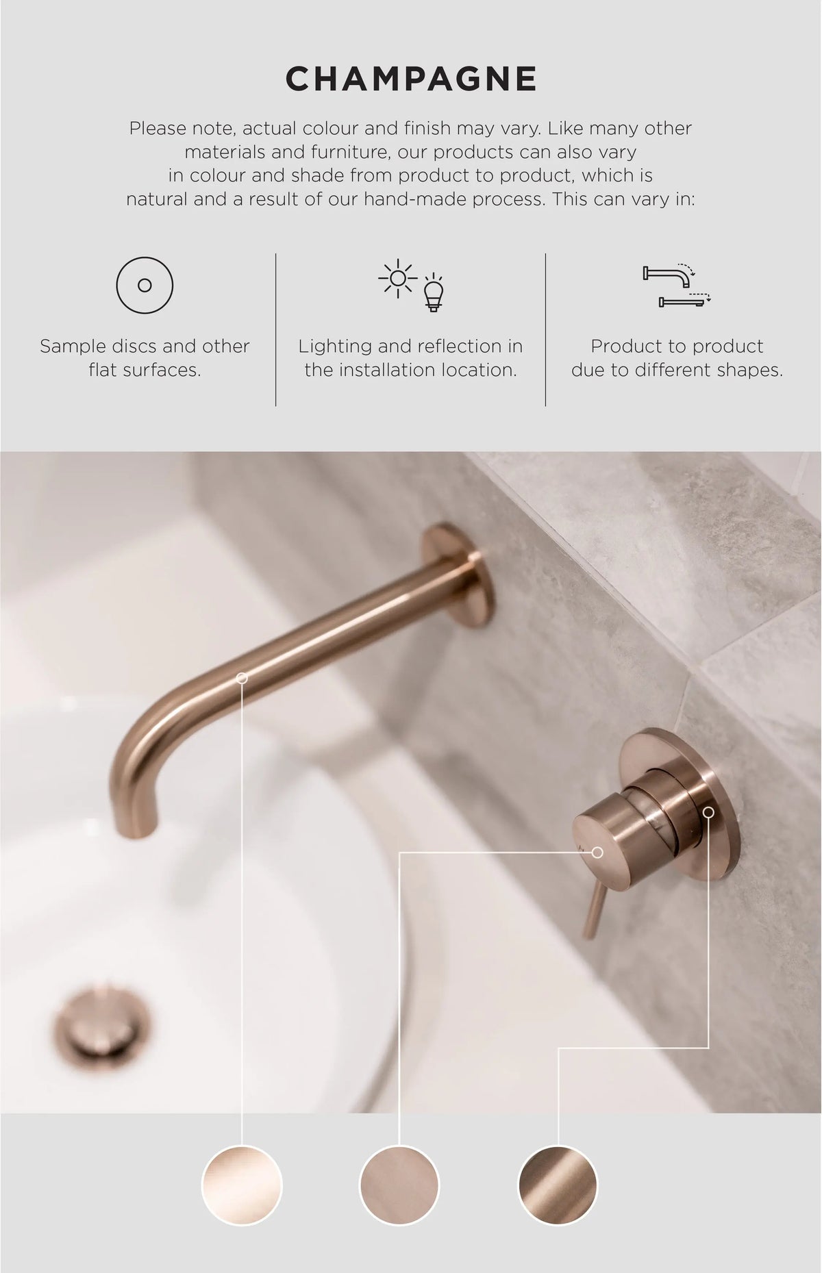 High Rise Shower Arm - Champagne Meir