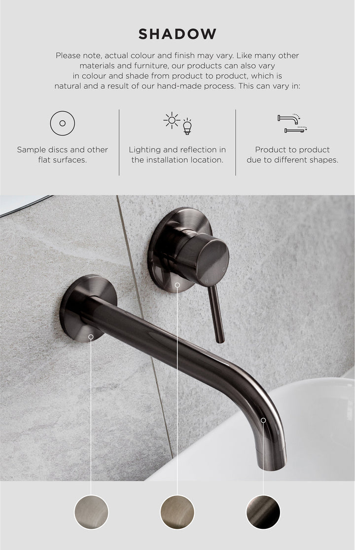 Round Gooseneck Shower Set with 300mm rose, Three-Function Hand Shower - Shadow Gunmetal