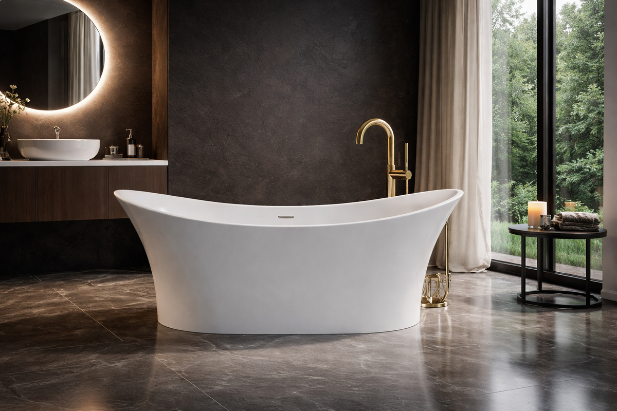 Crown freestanding bath — tub lifestyle