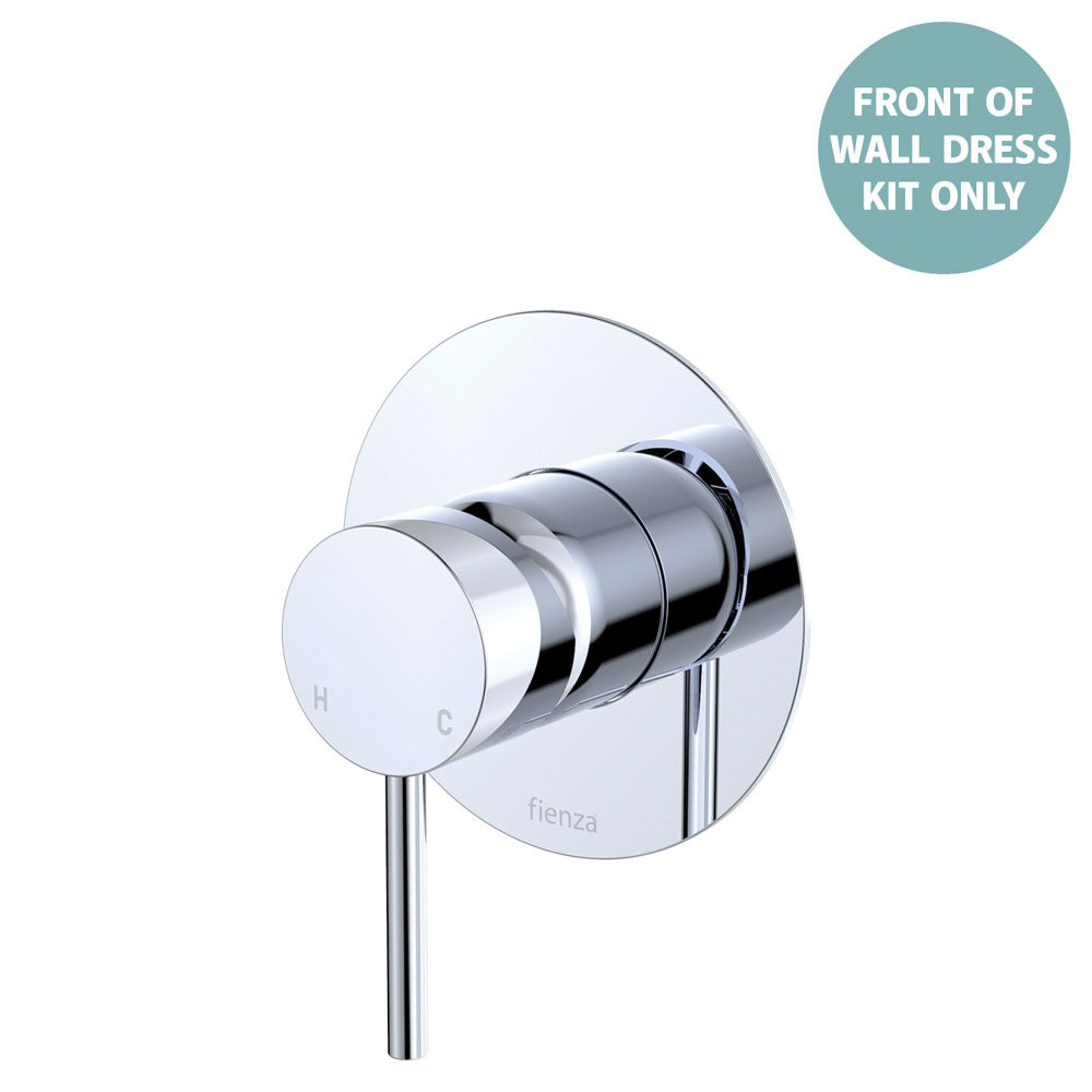 Kaya Wall Mixer Dress Kit, Large Round Plate - Trim Kit Only - Chrome