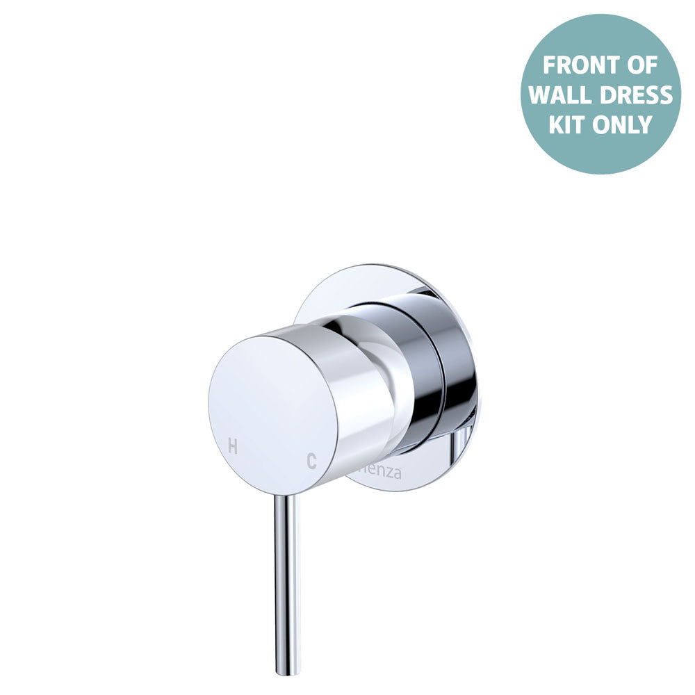 Kaya Wall Mixer Dress Kit, Small Round Plates - Trim Kit Only - Chrome