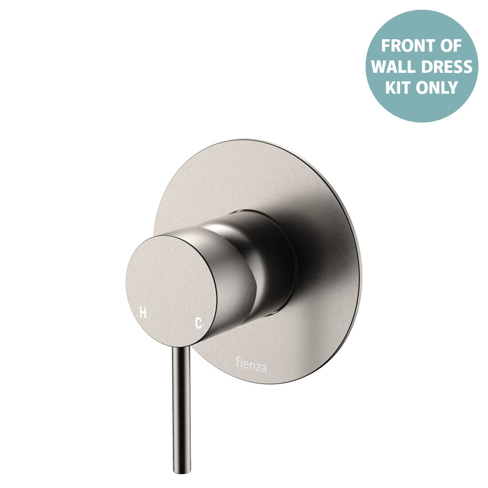 Kaya Wall Mixer Dress Kit, Large Round Plate - Trim Kit Only - Brushed Nickel