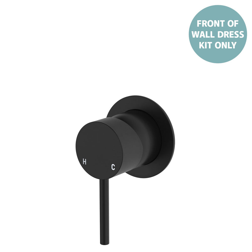 Kaya Wall Mixer Dress Kit, Small Round Plates - Trim Kit Only - Matte Black
