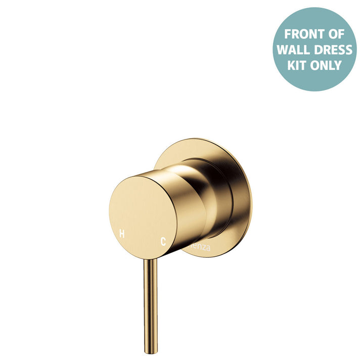 Kaya Wall Mixer Dress Kit, Small Round Plates - Trim Kit Only - Urban Brass