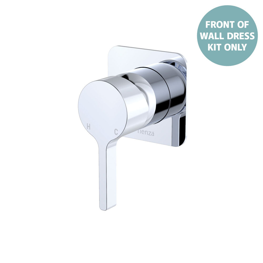 Sansa Wall Mixer Dress Kit, Square Plate - Trim Kit Only - Chrome