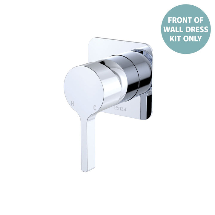 Sansa Wall Mixer Dress Kit, Square Plate - Trim Kit Only - Chrome