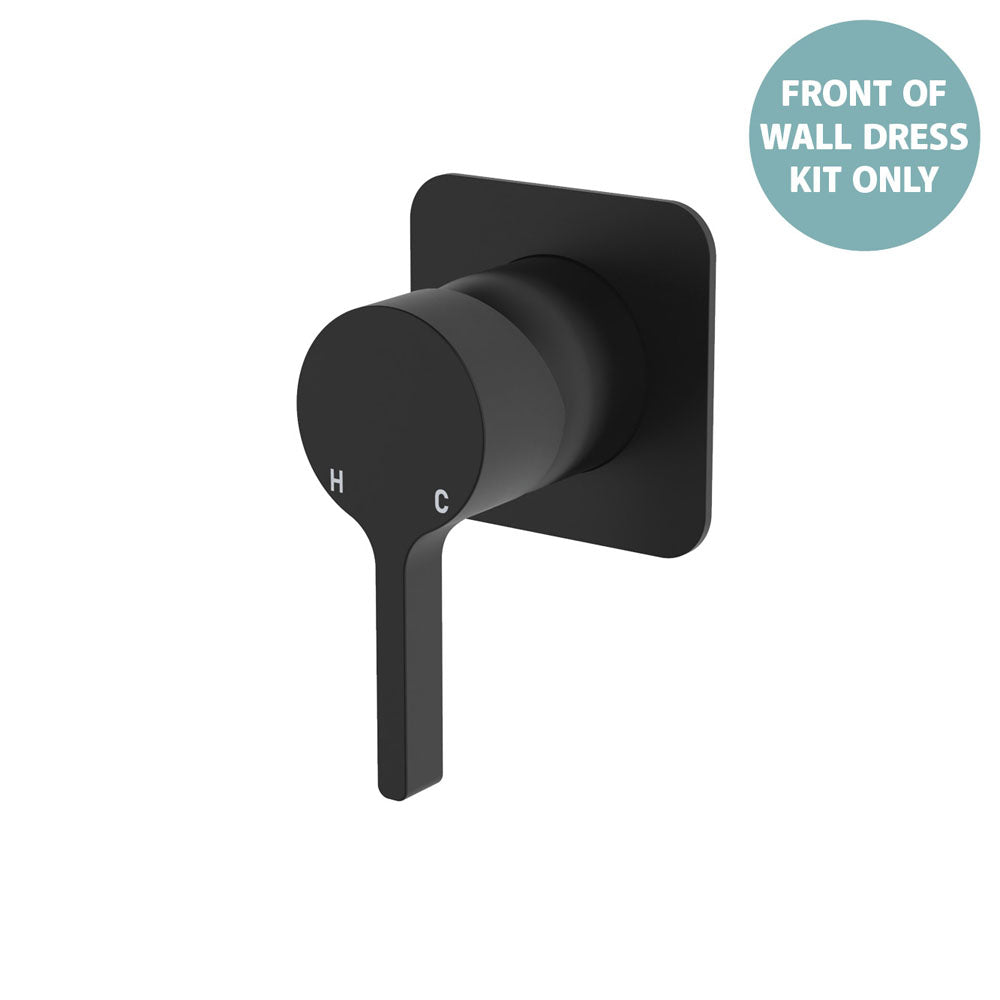 Sansa Wall Mixer Dress Kit, Square Plate - Trim Kit Only - Matte Black