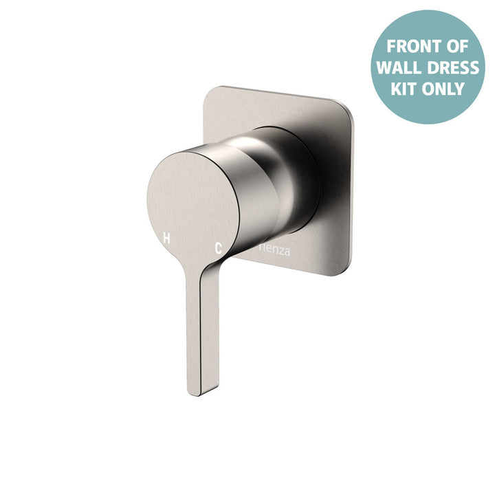Sansa Wall Mixer Dress Kit, Square Plate - Trim Kit Only - Brushed Nickel