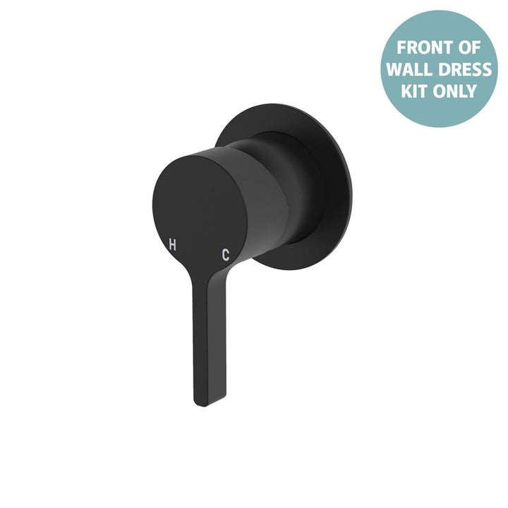 Sansa Wall Mixer Dress Kit, Small Round Plate - Trim Kit Only - Matte Black