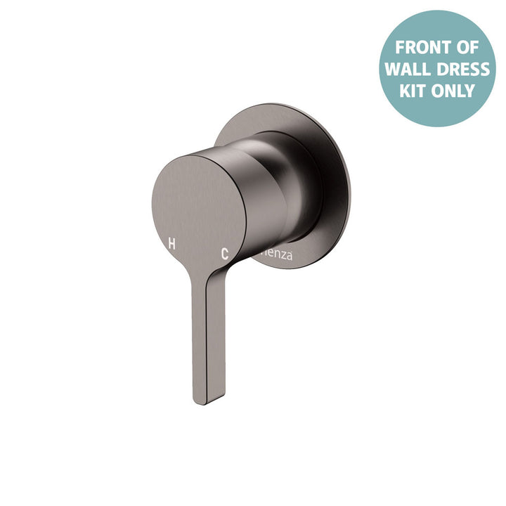 Sansa Wall Mixer Dress Kit, Small Round Plate - Trim Kit Only - Gun Metal