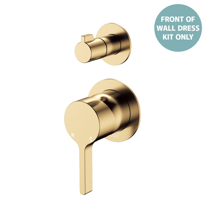 Sansa Wall Diverter Mixer Dress Kit, Small Round Plates - Trim Kit Only - Urban Brass