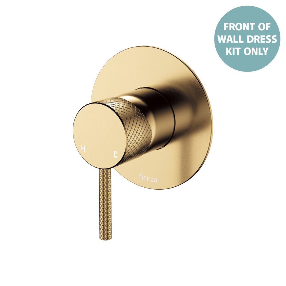 Axle Wall Mixer Dress Kit, Large Round Plate - Trim Kit Only - Urban Brass