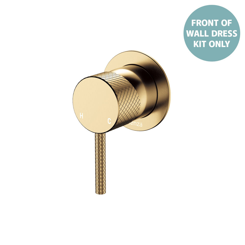 Axle Wall Mixer Dress Kit, Small Round Plate - Trim Kit Only - Urban Brass