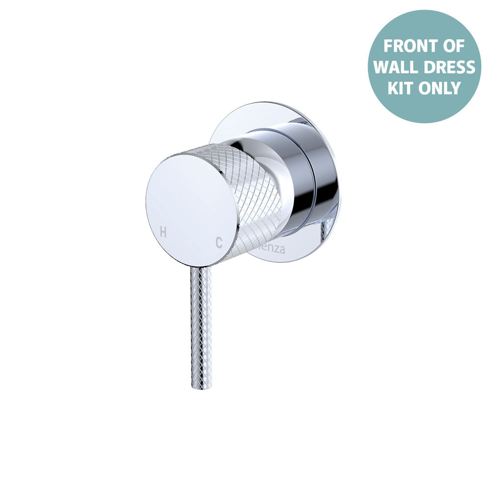 Axle Wall Mixer Dress Kit, Small Round Plate - Trim Kit Only - Chrome