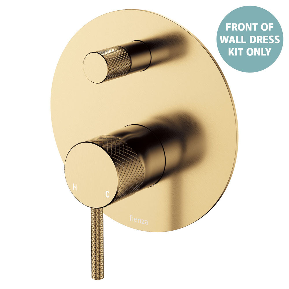 Axle Wall Diverter Mixer Dress Kit, Large Round Plates - Trim Kit Only - Urban Brass