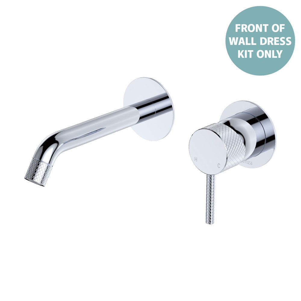 Axle Wall Basin/Bath Mixer Dress Kit, Round Plates, 160mm Outlet - Trim Kit Only - Chrome