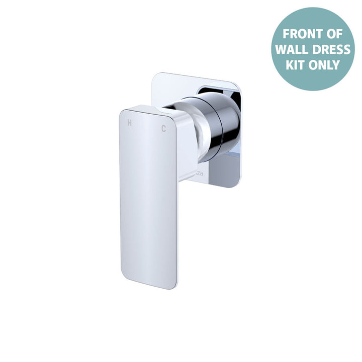 Tono Wall Mixer Dress Kit, Square Plate - Trim Kit Only - Chrome