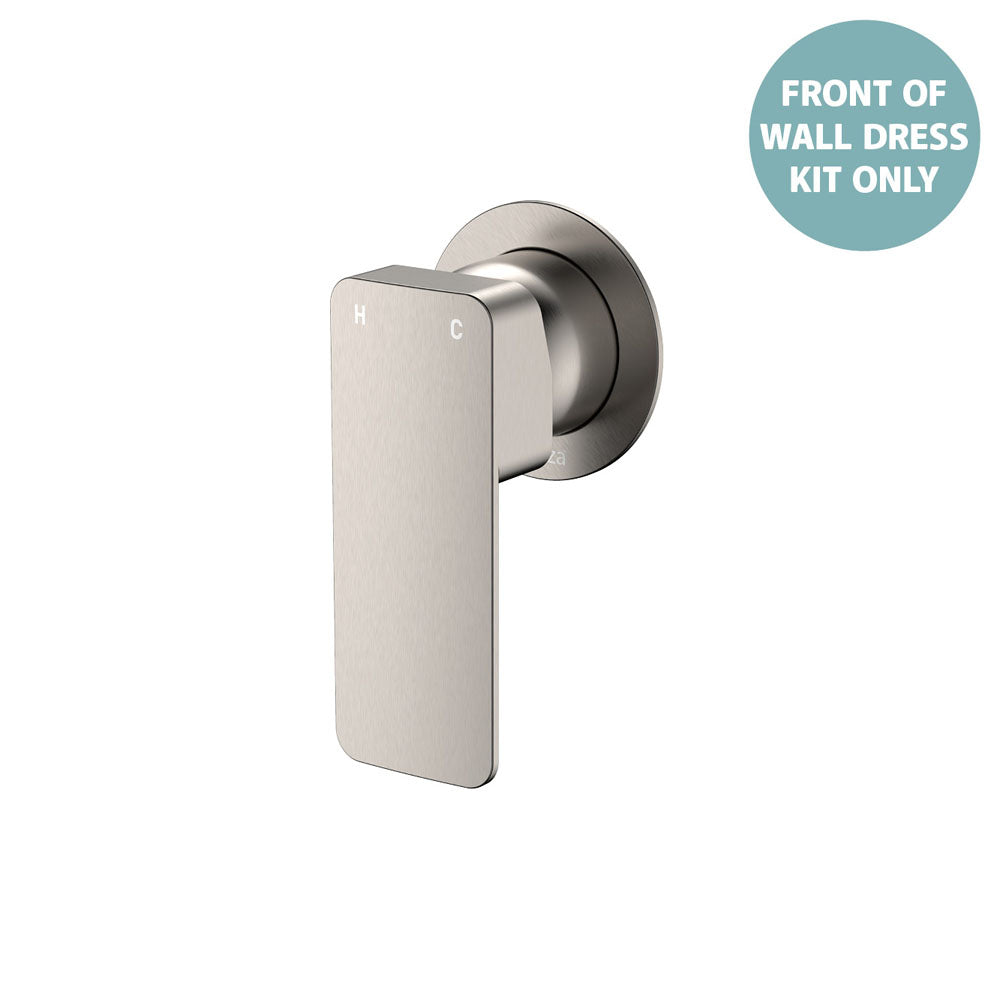 Tono Wall Mixer Dress Kit, Small Round Plate - Trim Kit Only - Brushed Nickel