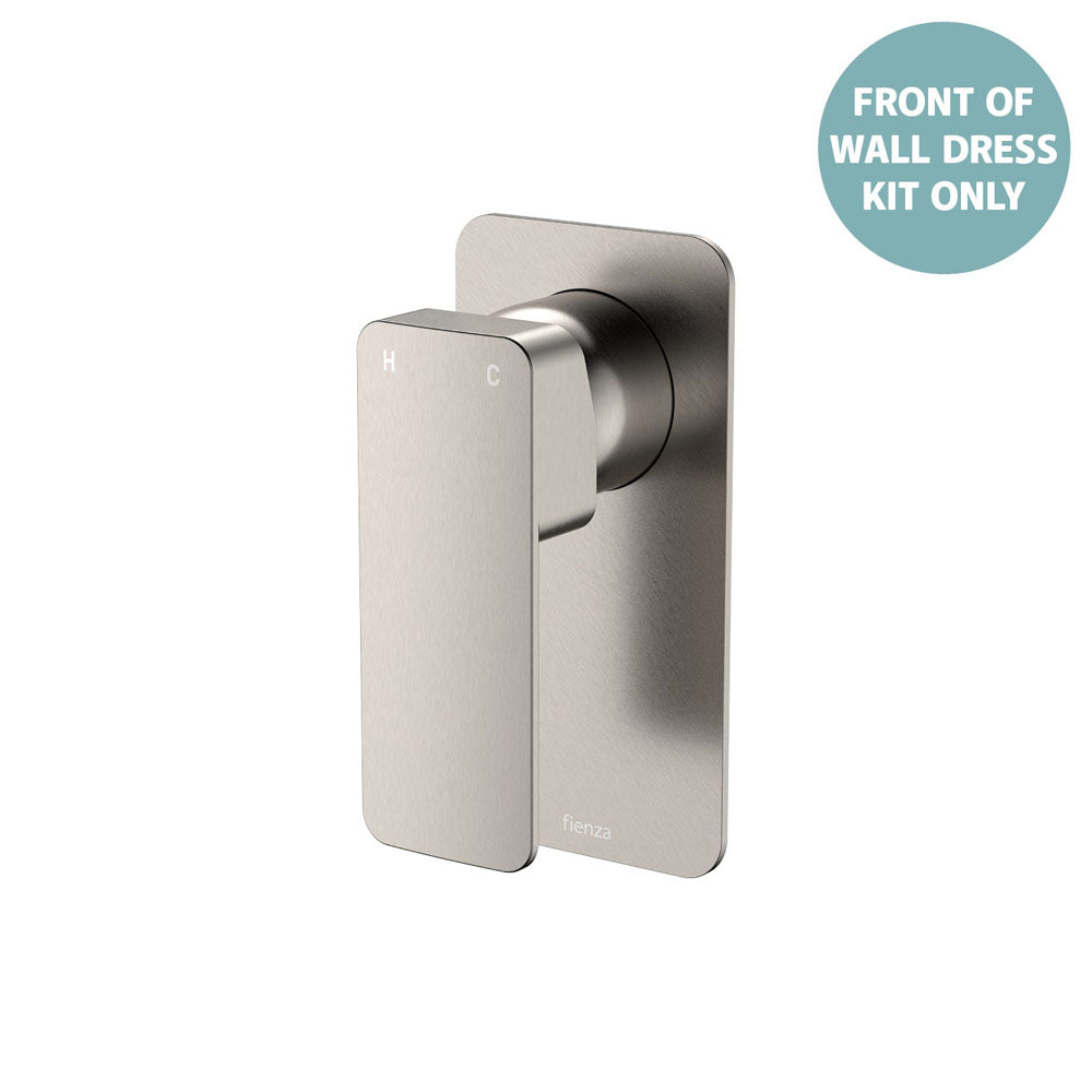 Tono Wall Mixer Dress Kit, Rectangular Plate - Trim Kit Only - Brushed Nickel