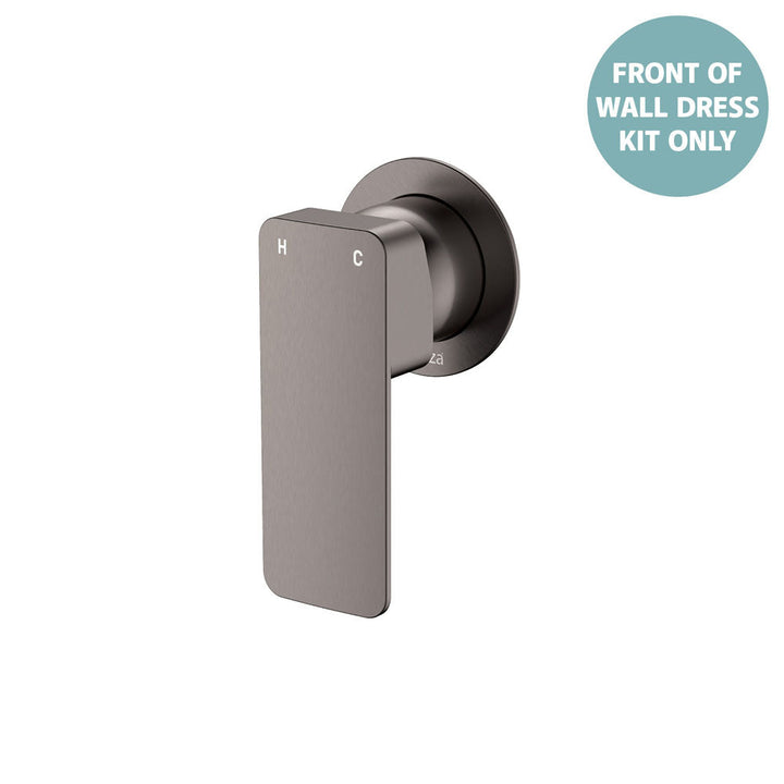 Tono Wall Mixer Dress Kit, Small Round Plate - Trim Kit Only - Gun Metal