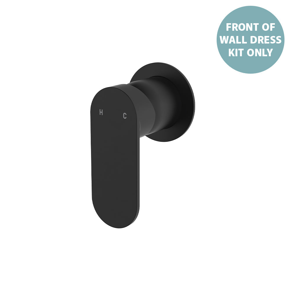 Empire Slim Wall Mixer Dress Kit, Round Plate - Trim Kit Only - Matte Black
