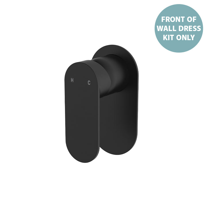 Empire Slim Wall Mixer Dress Kit, Oval Plate - Trim Kit Only - Matte Black