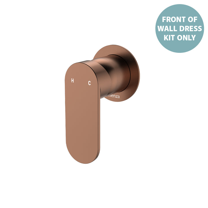 Empire Slim Wall Mixer Dress Kit, Round Plate - Trim Kit Only - Brushed Copper