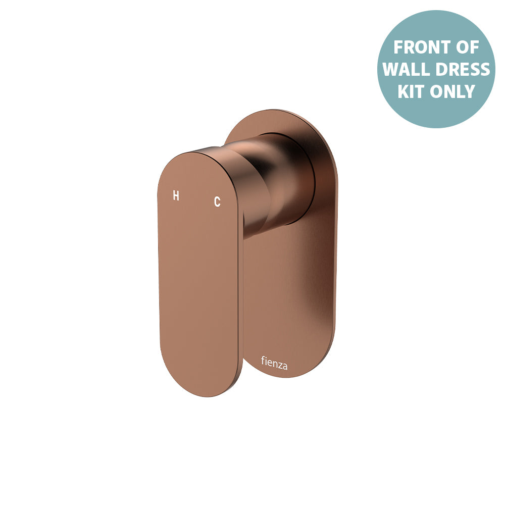 Empire Slim Wall Mixer Dress Kit, Oval Plate - Trim Kit Only - Brushed Copper