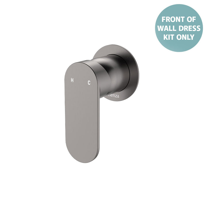 Empire Slim Wall Mixer Dress Kit, Round Plate - Trim Kit Only - Gun Metal