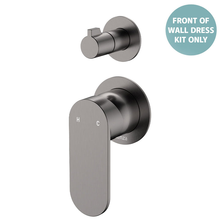 Empire Slim Wall Diverter Mixer Dress Kit, Large Oval Plate, Vertical - Trim Kit Only - Urban Brass