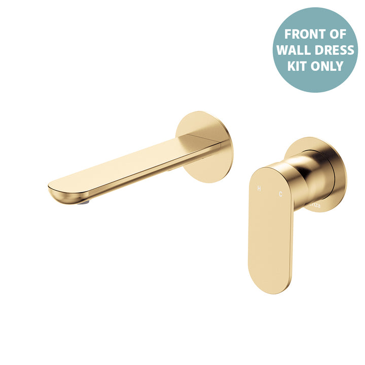 Empire Slim Basin/Bath Wall Mixer Set Dress Kit, Round Plates, 160mm Outlet - Trim Kit Only - Urban Brass