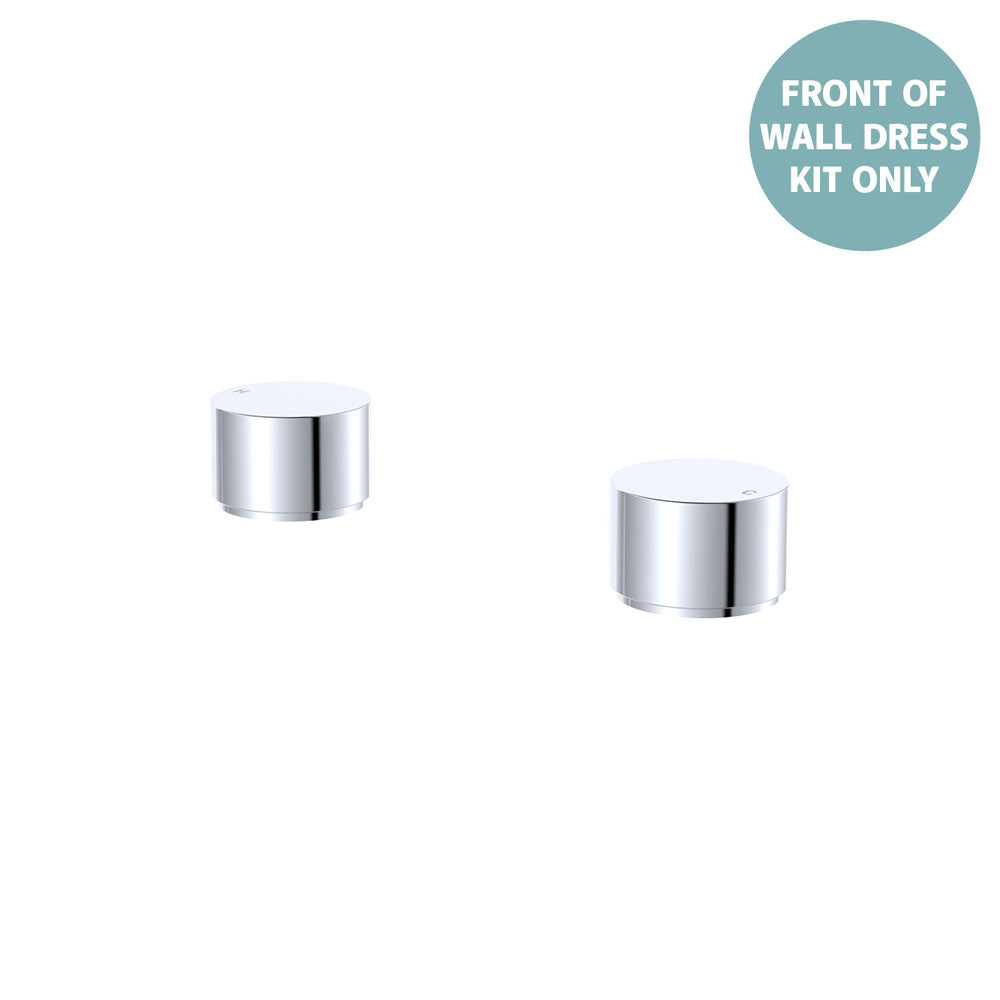 Kaya Round Hob Taps, Dress Kit - Trim Kit Only - Chrome