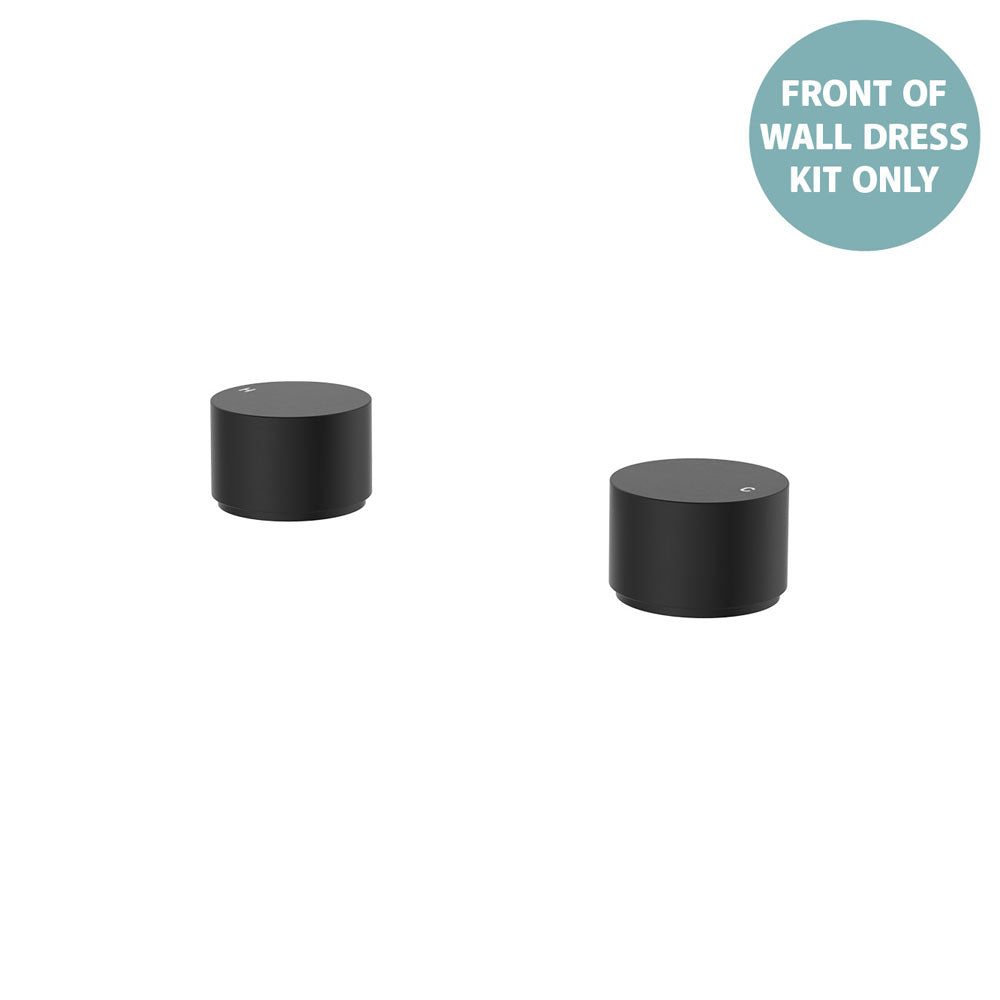 Kaya Round Hob Taps, Dress Kit - Trim Kit Only - Matte Black