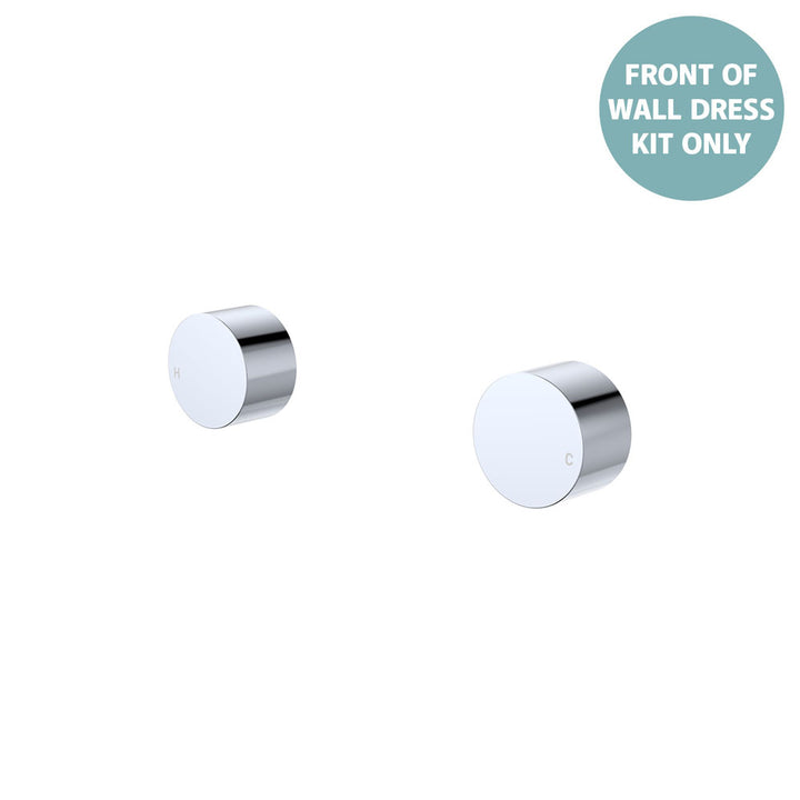 Kaya Round Wall Taps, Dress Kit - Trim Kit Only - Chrome