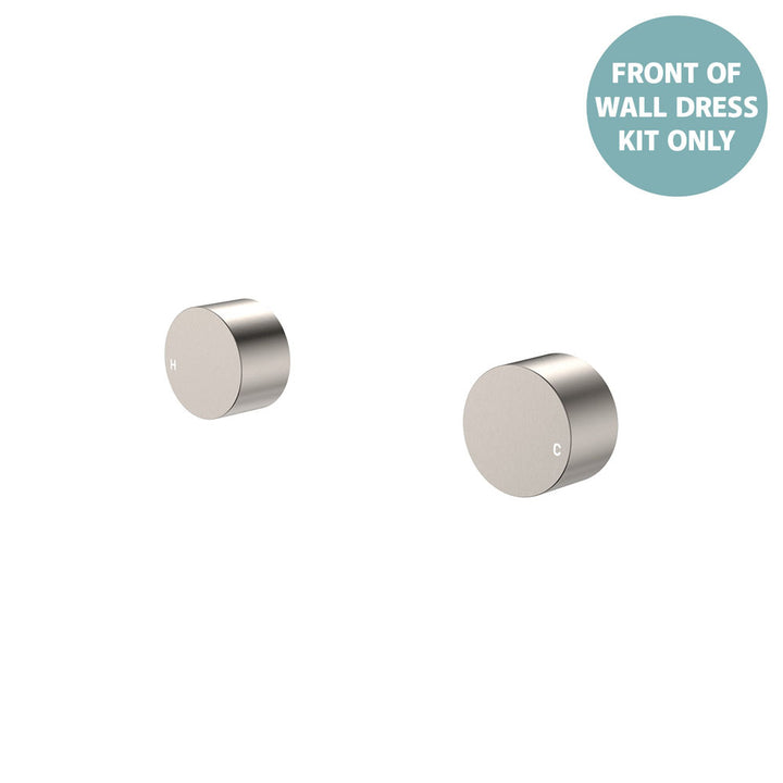 Kaya Round Wall Taps, Dress Kit - Trim Kit Only - Brushed Nickel