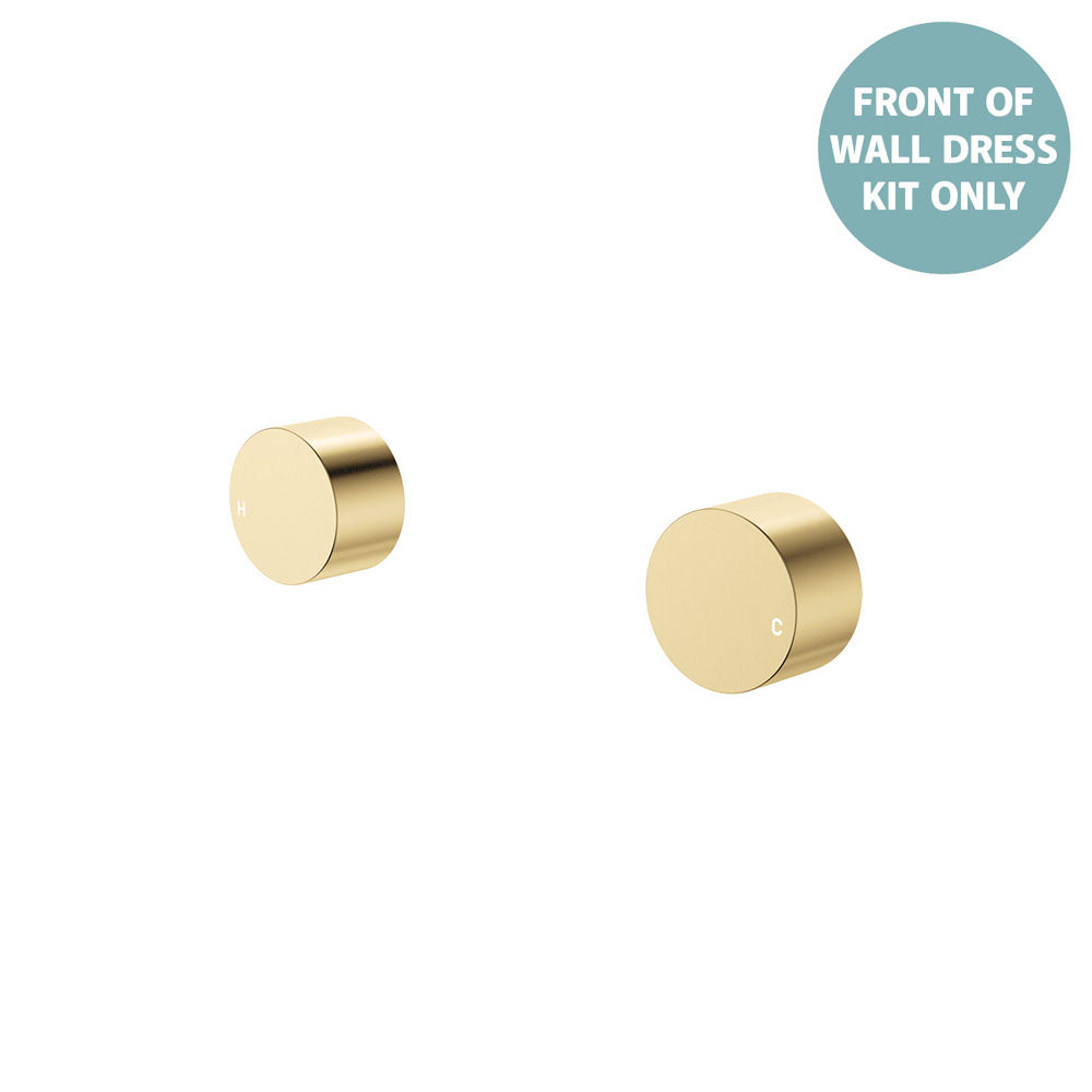 Kaya Round Wall Taps, Dress Kit - Trim Kit Only - Urban Brass