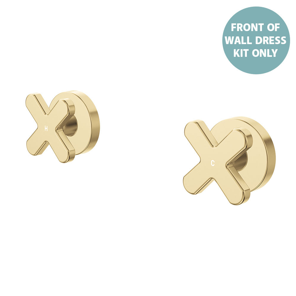 Kaya Wall Set Dress Kit, Cross Taps - Trim Kit Only - Urban Brass