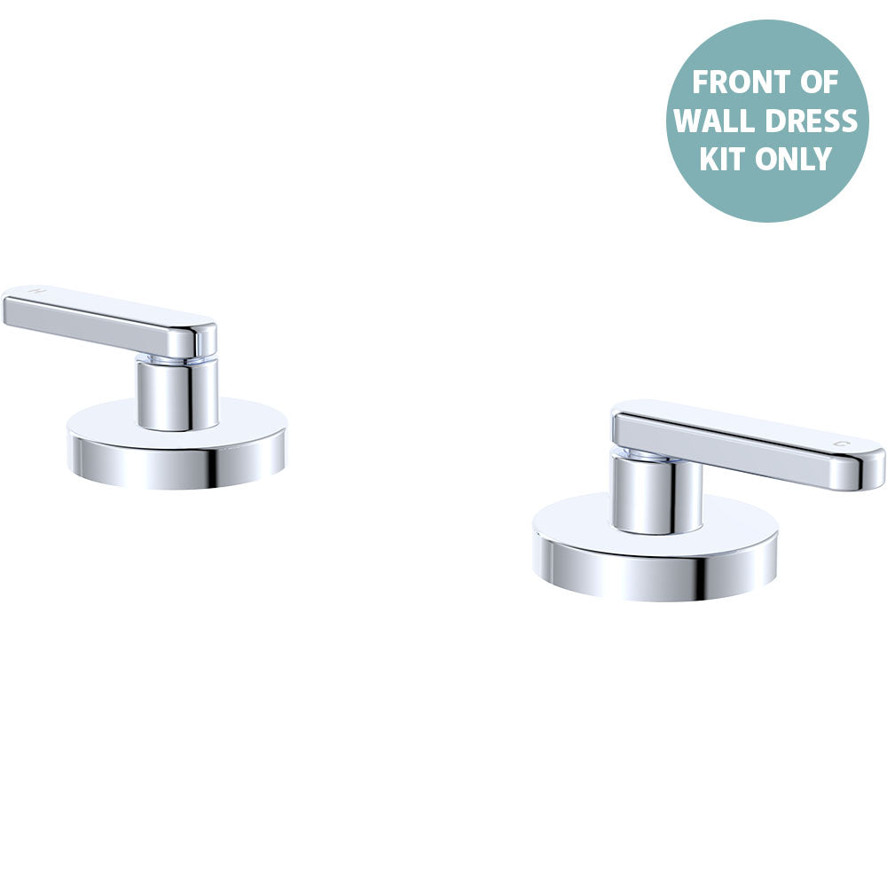 Kaya Hob Set Dress Kit, Lever Taps - Trim Kit Only - Chrome