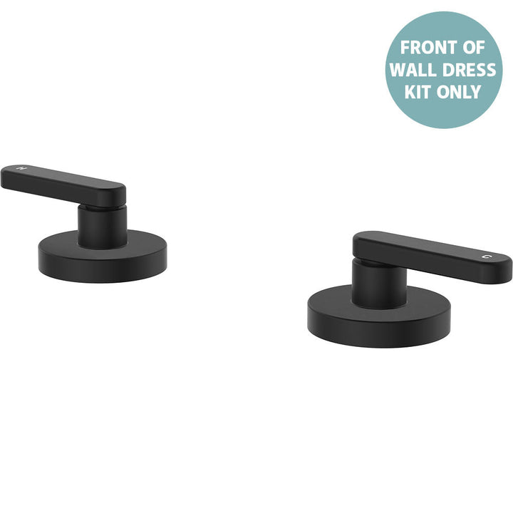 Kaya Hob Set Dress Kit, Lever Taps - Trim Kit Only - Matte Black