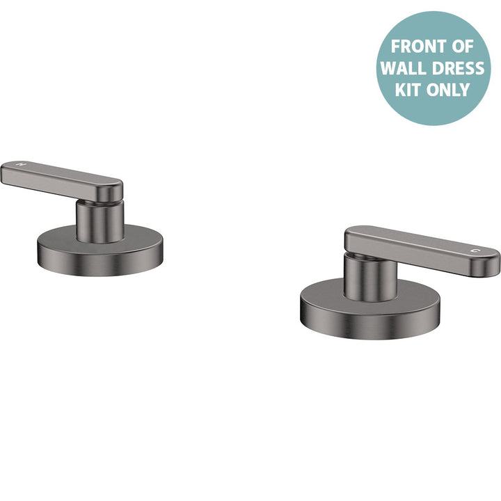 Kaya Hob Set Dress Kit, Lever Taps - Trim Kit Only - Gun Metal