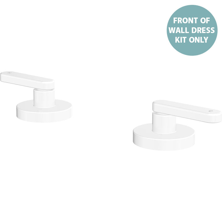 Kaya Hob Set Dress Kit, Lever Taps - Trim Kit Only - Matte White