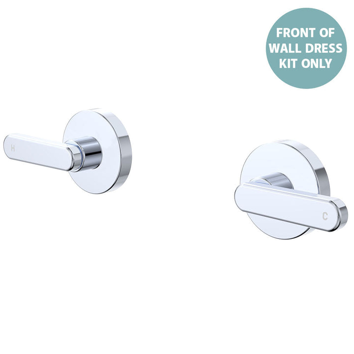 Kaya Wall Set Dress Kit, Lever Taps - Trim Kit Only - Chrome