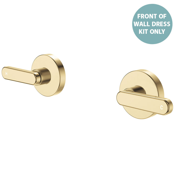 Kaya Wall Set Dress Kit, Lever Taps - Trim Kit Only - Urban Brass