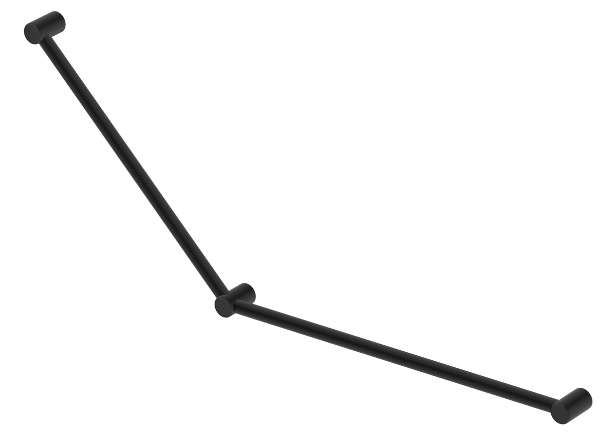 Mica Care Grab Rail - 45 Degree - 750x900mm - Matte Black