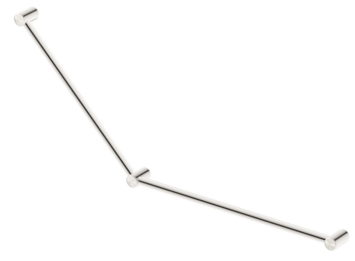Mica Care Grab Rail - 45 Degree - 750x900mm - Brushed Nickel