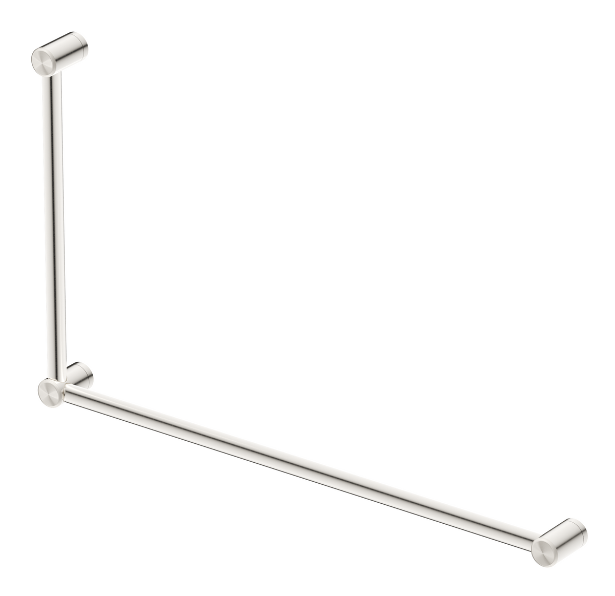 Mica Care Grab Rail - 90 Degree - 600x1000mm - Brushed Nickel