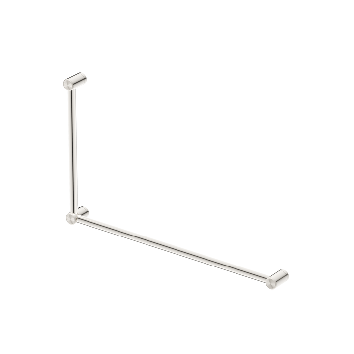 Mica Care Grab Rail - 90 Degree - 600x1000mm - Brushed Nickel