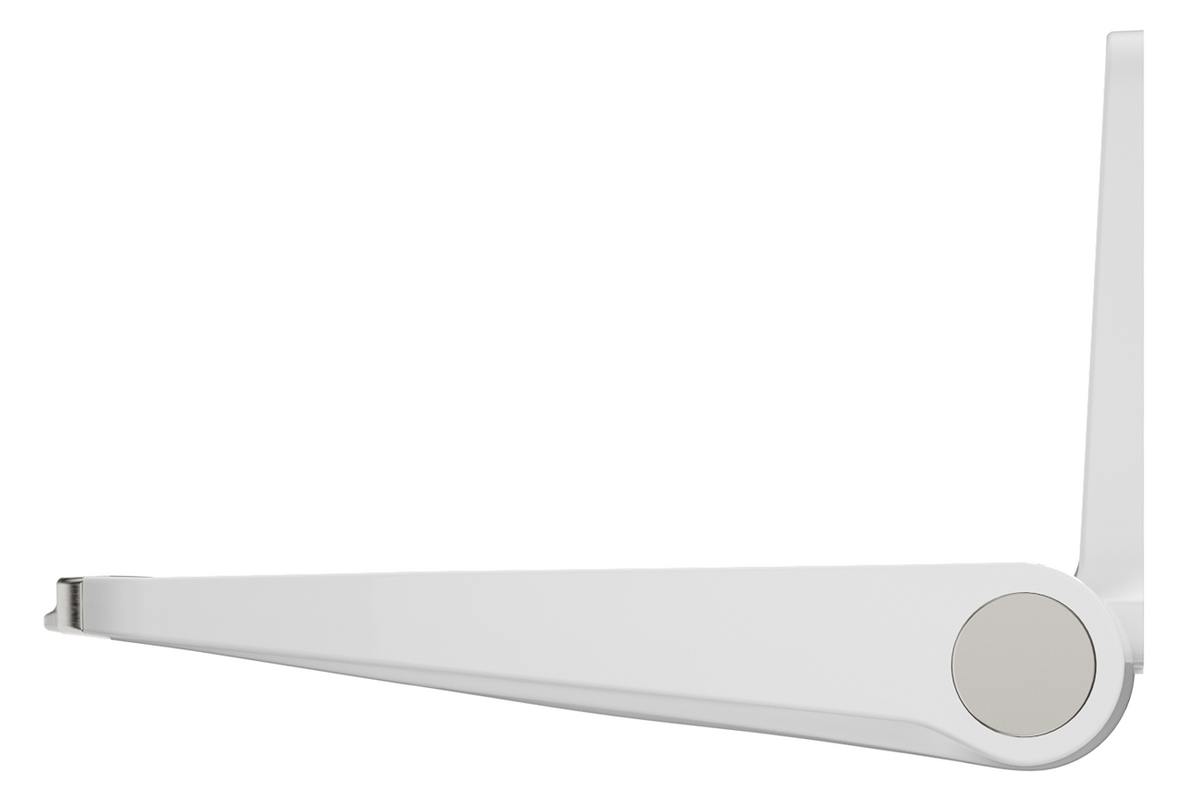 Mica Care Folding Shower Seat - Brushed Nickel - side view folded